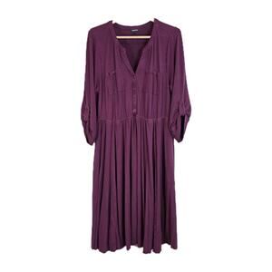 Torrid Fit And Flare Dress With Pockets Size 1 MAROON